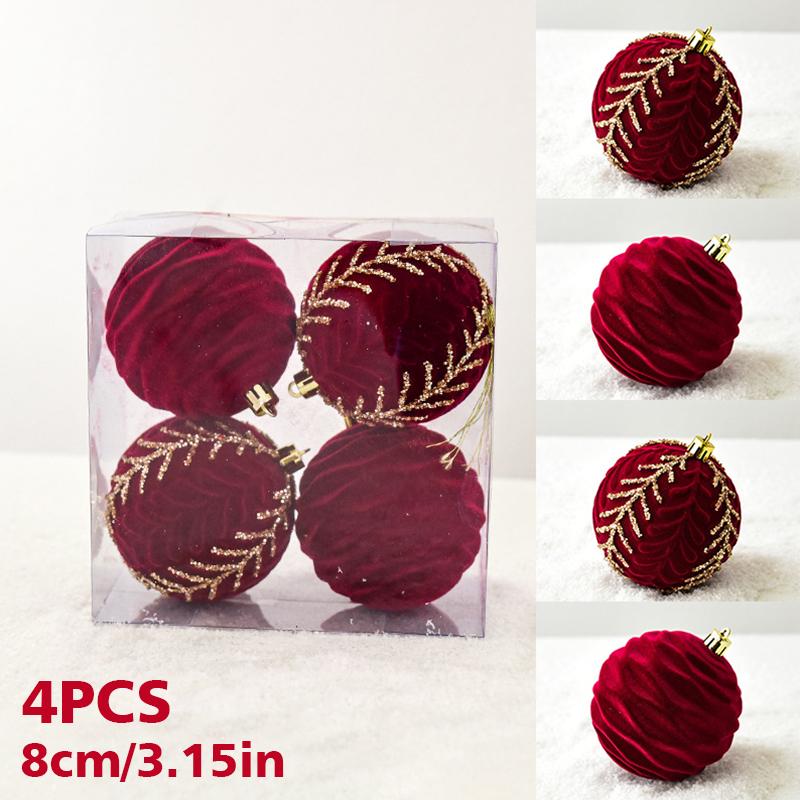 Caja de regalo decorativa navideña Decoración para árbol de Navidad Bola de algodón hueca colgante