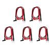 AT21-1000V Banana Plugs Detachable Tip Multimeter Probe Test Lead Black Red 5 Pair