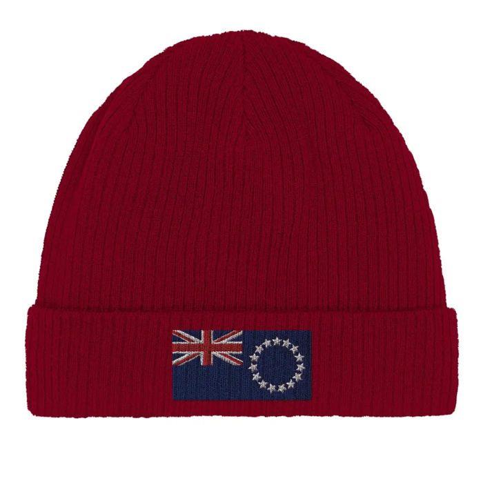 Bonnet Drapeau îles Cook en Rouge
