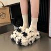 Fashion Home Furry Fur Slides Plush Slippers Fluffy Flip Flops Luxury Slip On Platform Women Fashion Shoe 2024 Zapato De Mujer Designer