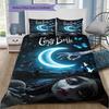 Corpse Bride Emily Moon Forest Print 3‑Piece Bedding Set, Gothic Romantic Duvet Cover Set for Bedroom Home Decor