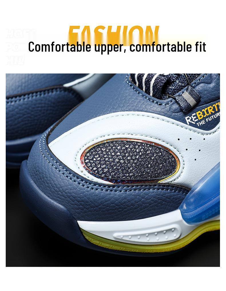 Jungen 2025 Herbst Leder Basketballschuhe - Verschleißfest, Rutschfest Sportsneaker für Kinder