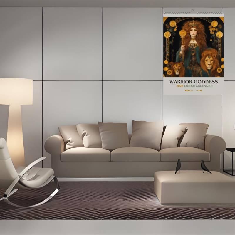 Goddess 2025 Worrior Calendar Fashion Cartoon Restaurant Decoration Calendar
