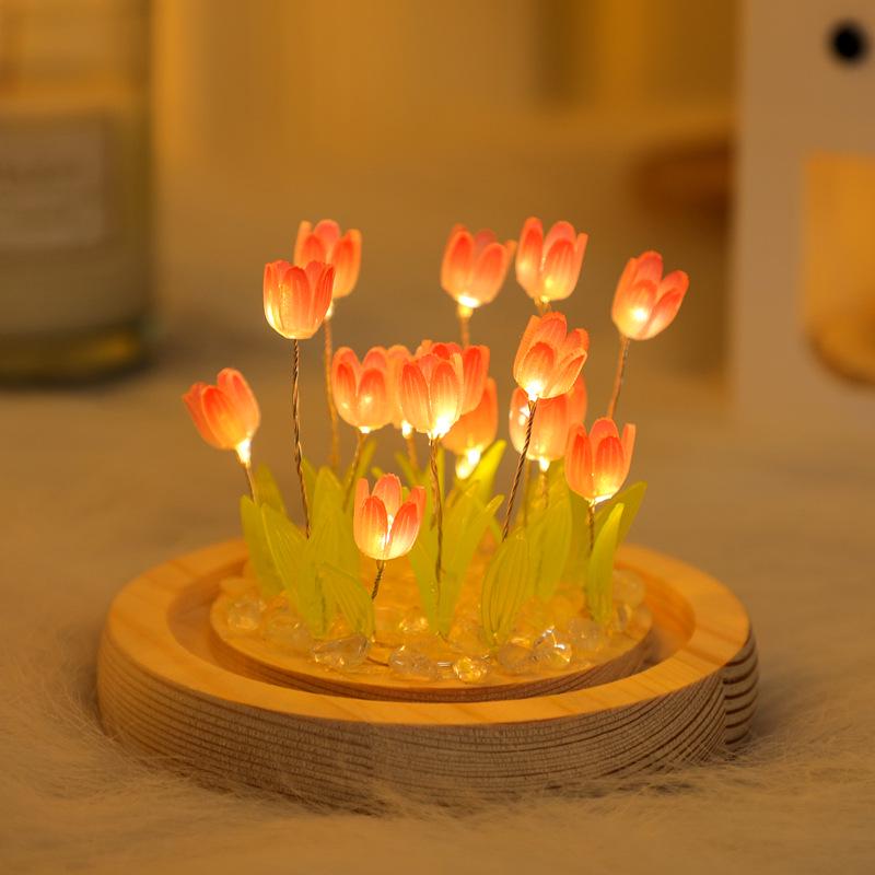 Tulip Night Light DIY Kit: Handmade Bedroom Ornament, Perfect for Gifts