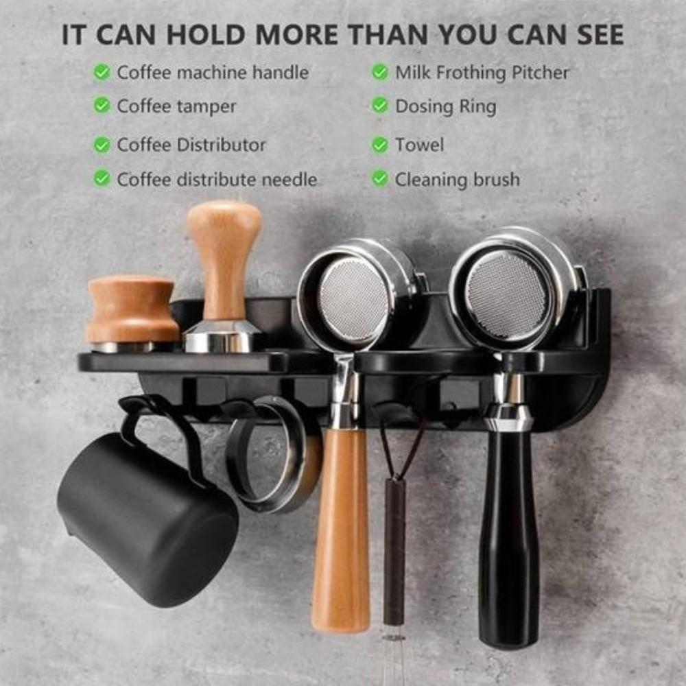 Wall Mounted Coffee Appliance Holder 51/54/58 mm Espresso Portafilter Holder Home Kitchen