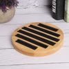 Bamboo Round Rings Holder Tray Showing Plate Jewelry Organizer Display for Store Shop