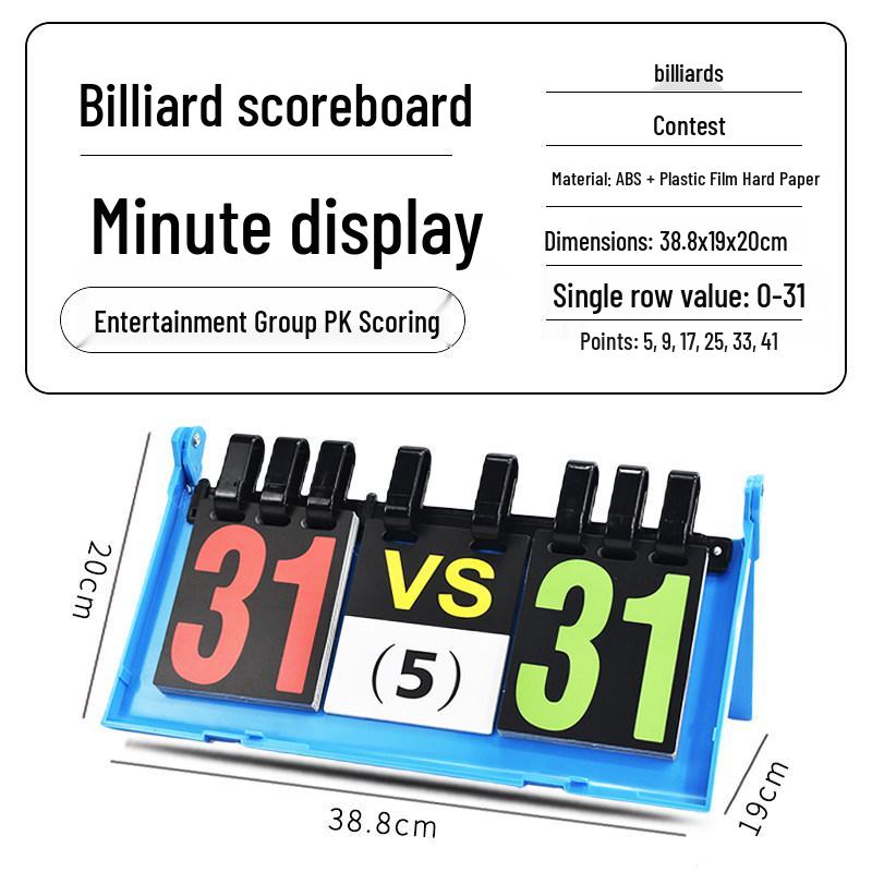 Multi-Sport Flip Scoreboard for Basketball, Billiards, Table Tennis, and Volleyball