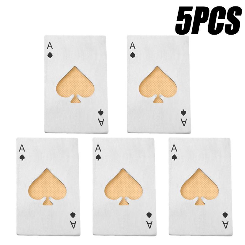 Stainless Steel Poker Bottle Opener Groomsmen and Christmas Party Gift Perfect for Beer Wine Juice Bar and Restaurant Decoration