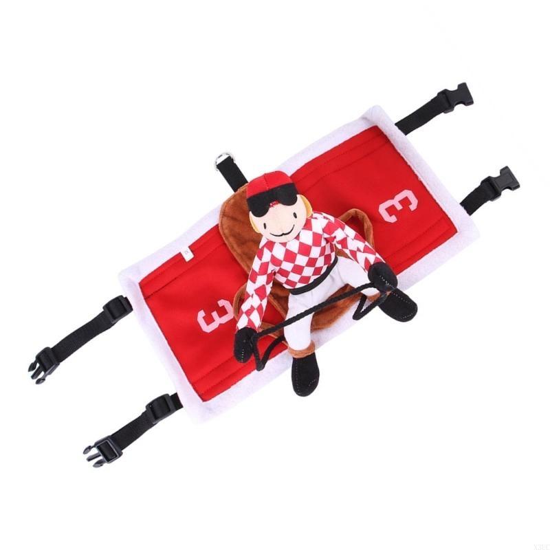 Cats Dog Funny Riding Cosplay Animal Costume Horse Riders Soft Comfortable Costume Accessories Equestrian X3UC