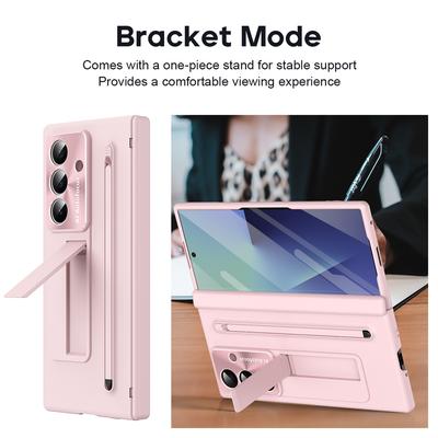 Módní pouzdro s držákem pro Samsung Galaxy Z Fold 7 5G Fold6 Ochranná fólie na přední stranu PC Pevný kryt Pant s držákem na S Pen Zadní kryt