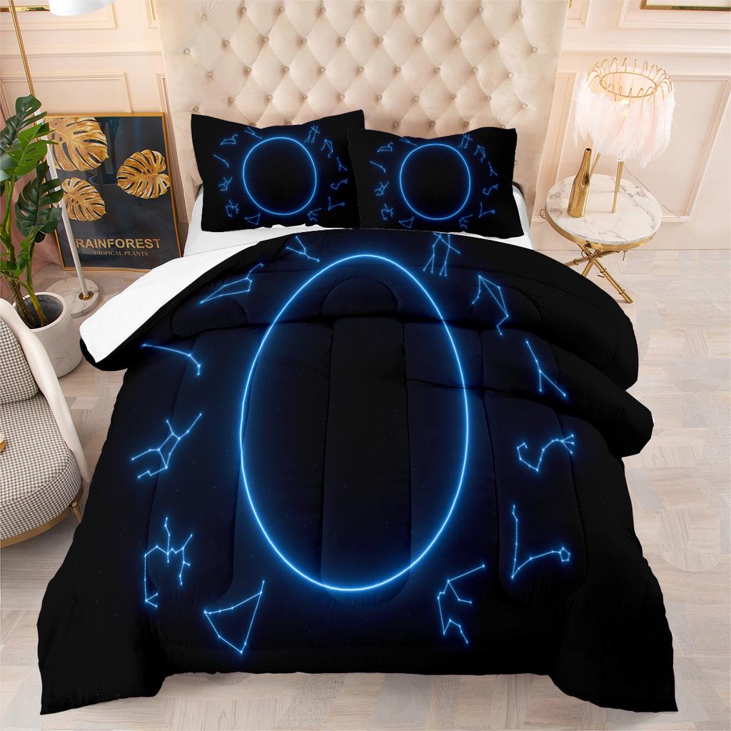 Constellation Fat Quilt Bedding Home Textile Fat Quilt Three-piece Quilt Cover
