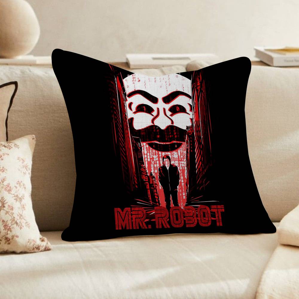 Horror tv series movie Mr RRobot Pillow Gift Home Office Decoration Bedroom Sofa Car Cushion Cover case x