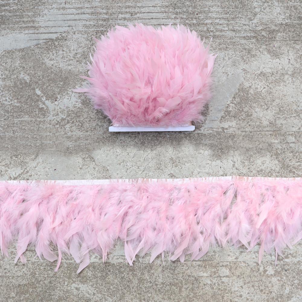 1M 10-15CM Turkey Feather Trim Fringe Blue Marabou Plumas Ribbon for Crafts Sewing  Clothes Wedding Dress Decoration Accessories