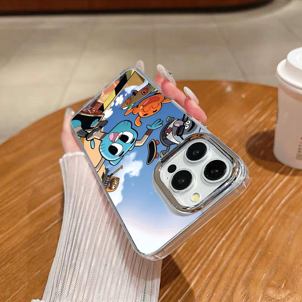 A-Amazing W-World Gumball Phone Case For Iphone 17 16 15 14 13 12 11 Pro Max Xr Air Plus Silicone Cover Silver Hard Shell Cover