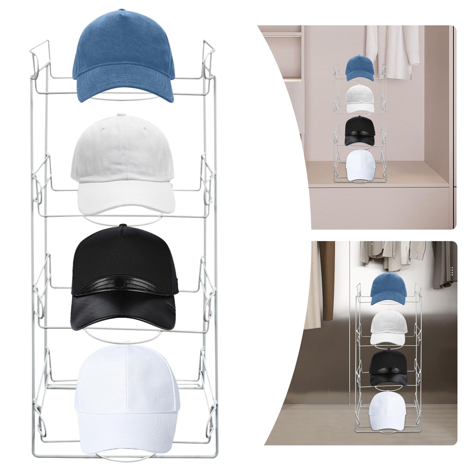 

4-tier Iron Tabletop Hat Display Stand,White Hat Display Rack 23.5*18*50cm for Hat Shops,Clothing Stores білий