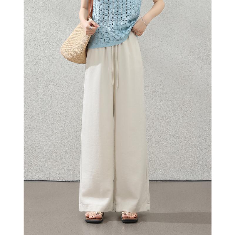 TERRE BLEUE Women's Summer Ice-Feel Linen Blend Casual Pants