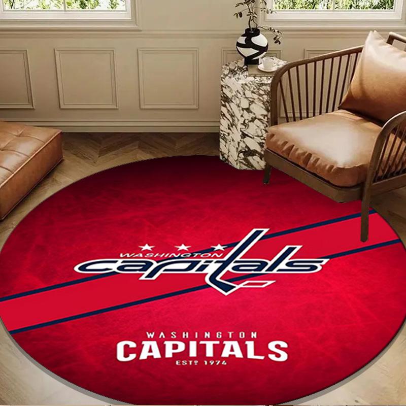 Washington Team Spirit Round Rug for Livingroom,Bedroom, Palyroom, Chair Rug, Area rug, Circle Carpet, Large Size Decor Fan Christmas gift