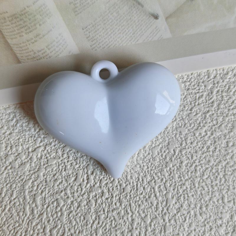 Acrylic Heart Pendant & Bead Set for DIY Charm Necklaces, Phone Chains & Accessories
