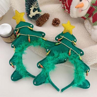 Christmas Headband Cute Christmas Tree Hair Hoop Costume Stunning Decorative Xmas Tree Headband