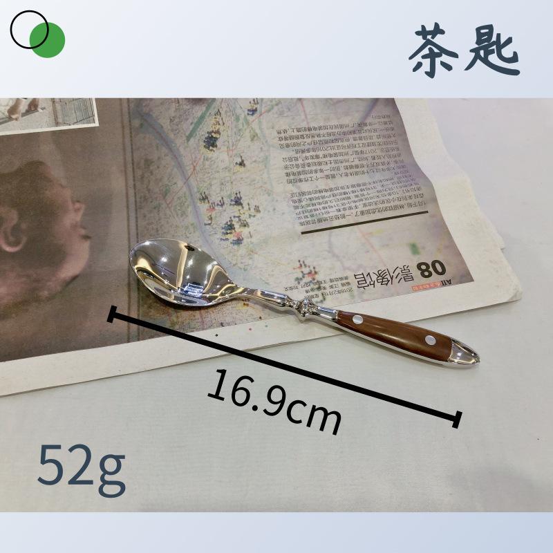 Stainless Steel Western Tableware Set, Two Nails, Knife, Fork and Spoon, Wooden Handle, Knife, Fork and Spoon, Stainless Steel Knife