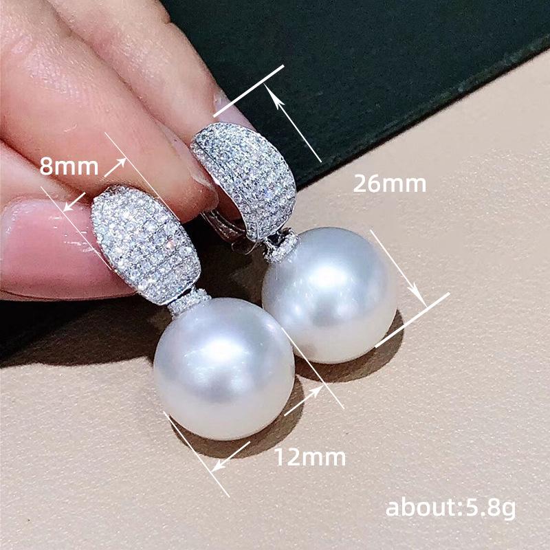 Cao Shi Elegant Pearl Earrings for Women – Glamorous Celebrity Style