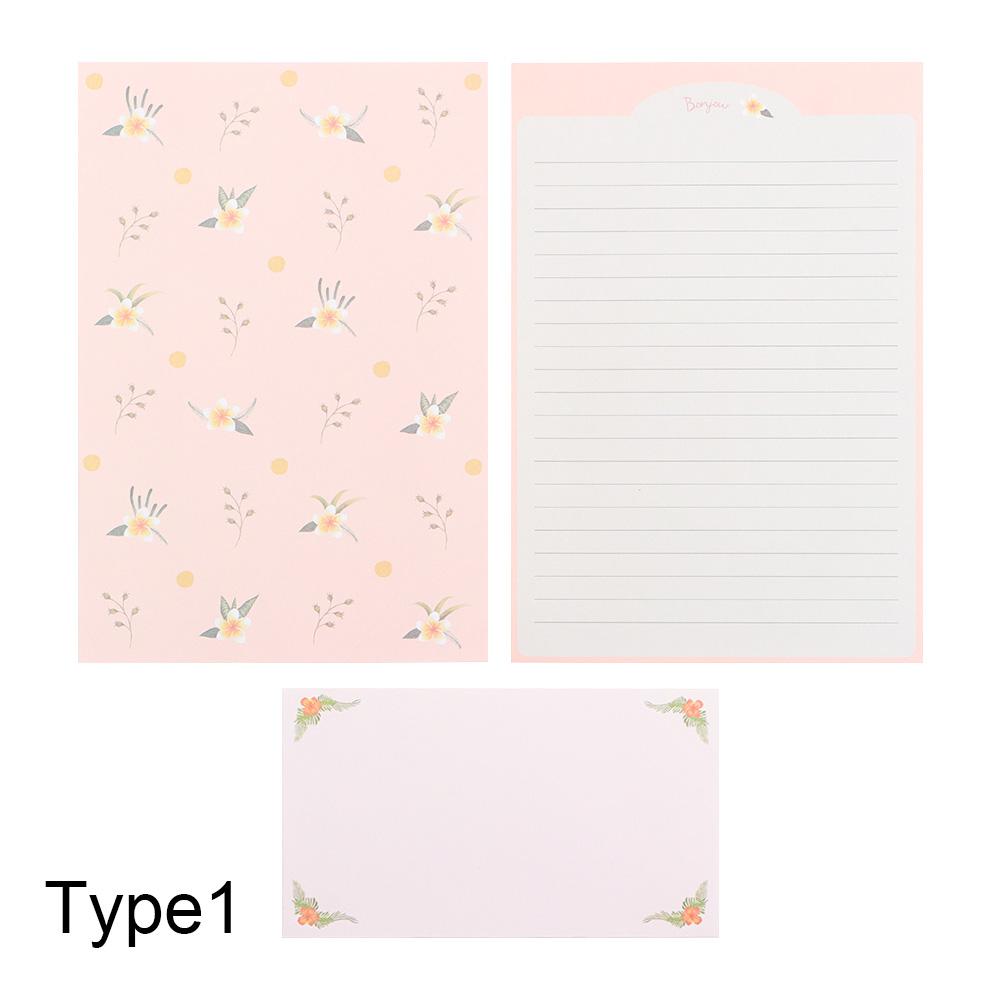 

Creative Cartoon Animal Flower Printing Letter Stationery Writing Paper 6PCS With Envelopes 3PCS Variety Designs School Supplies