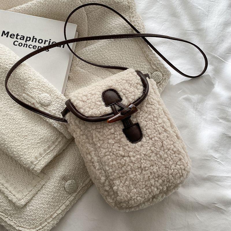 

Trendy Plush Mobile Phone Bag Shoulder Bag Casual Versatile Crossbody Bag Women s Portable Purse Messenger Bags