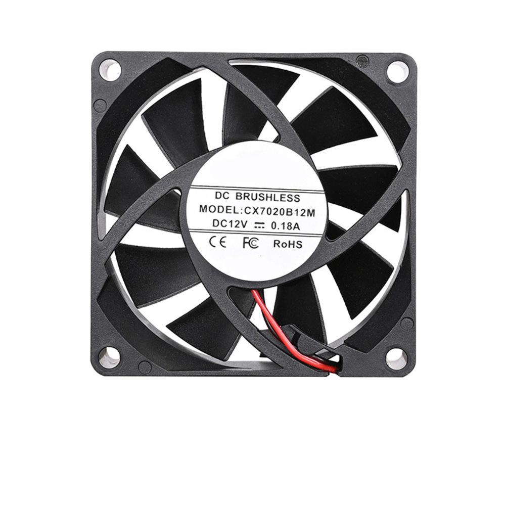 For Inverters 70x70x20mm Fan 12V Cooling Fan Cooling Solution 70x70x20mm 9 Blades Compact Design Easy Installation