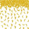 100pcs Banana Confetti, Gold Glitter Banana Table Confetti for Baby Shower, Banana Paper Scatters, Fruit Themed Birthday/Tropical Party Table