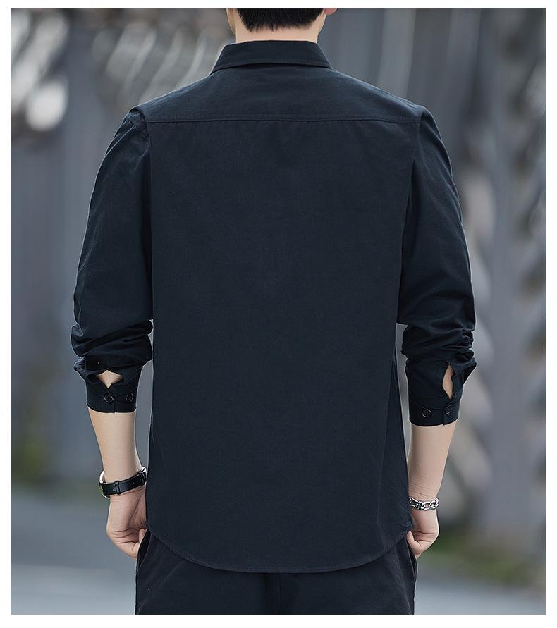 2024 Spring Men's Lapel Long Sleeve Single-Breasted Casual Korean Style Breathable Jacket