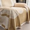 1 Pc Soft and Comfortable Bohemian Sofa Cover - Anti Slip Furniture Protection Blanket with Fashionable Tassels - Perfect for Be