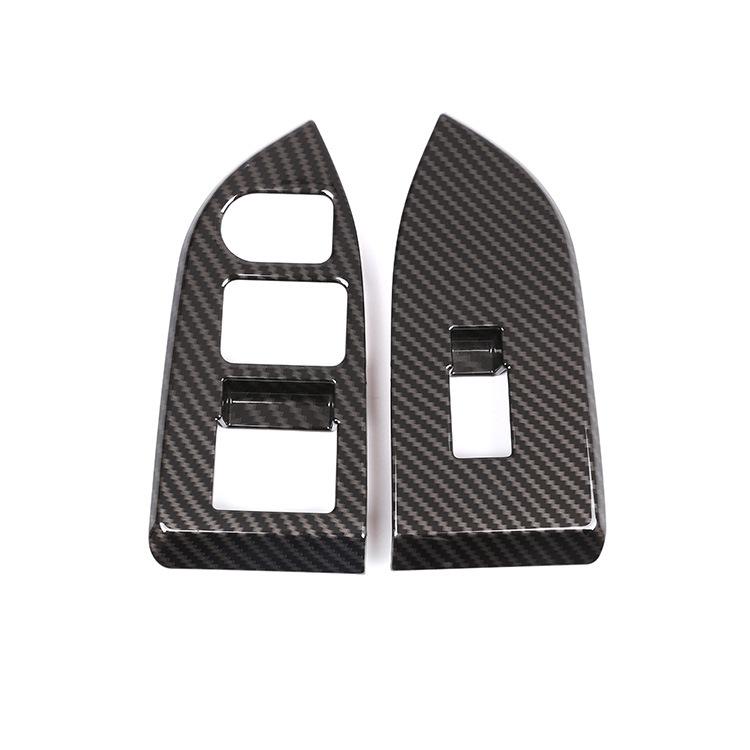 2Pcs/Set ABS Car Door Glass Lift Switch Frame Decoration Sticker For Subaru BRZ/Toyota 86 2012- Auto Interior