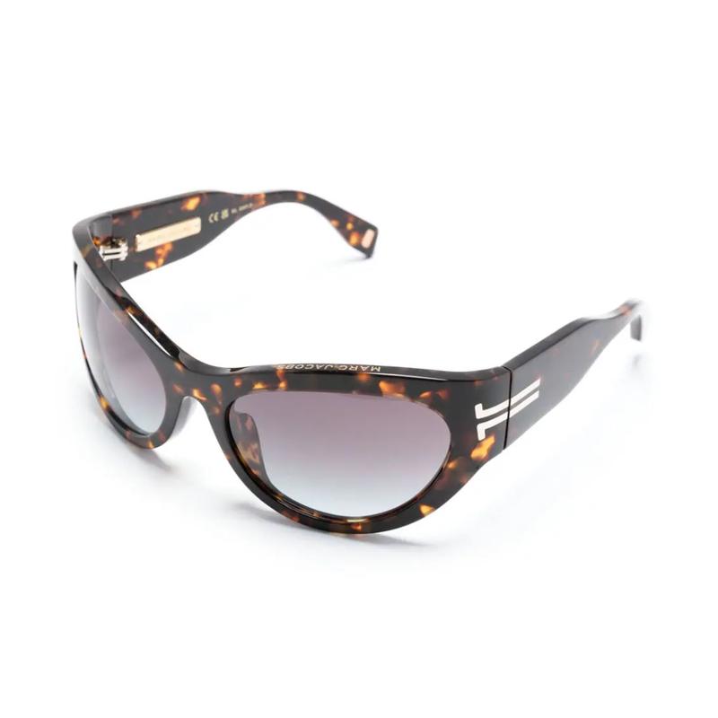 Marc Jacobs Wraparound Frame Acetate Irregular Sunglasses Women s Tortoiseshell MJ1087SHVN коричневый