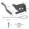 Metal Self-Locking Gate Latch Heavy Duty Spring Cable Pull Fence Gate Latch with Bolt Automatic Slam Catch
