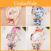 Elegante Orologio da Donna con Cinturino in Silicone e Stampa Floreale per Uso Casual