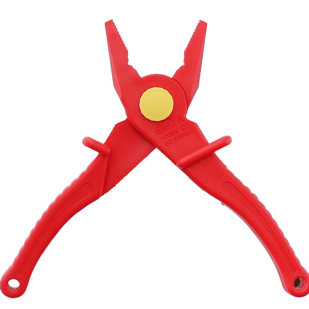 7.7 Inch VDE Insulated Plier Flat Nose Plastic Plier Crimper Tool 1000V Multi-Functional Electrician Plier Hand Tools