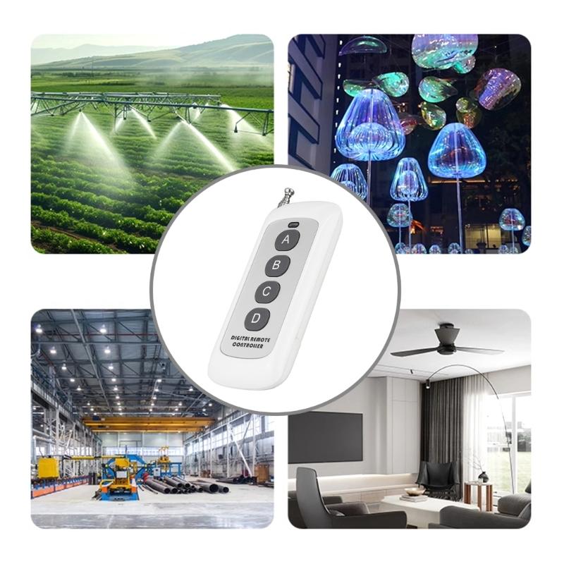 Wireless Remote Switches 12V Multifunction Remote Control Switches 433Mhz Transmitter for Electric Door Car Lights