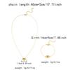 Luxus Vergoldete Zirkon Blaues Böses Auge Anhänger Halskette für Damen Exquisite Türkische Glücksbringer Schlüsselbein Kette Halskette Schmuck Geschenk