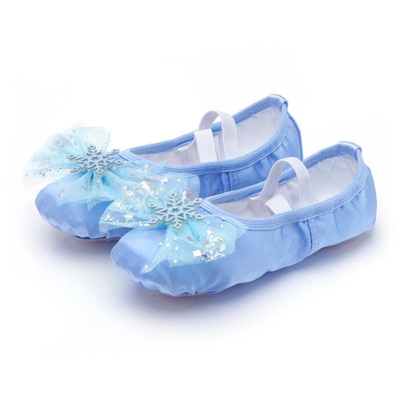 Girls' Princess Ballet Shoes - Soft Sole Dance Shoes for Chinese Dance & Body Training, Cat Paw Design (Style 8009)