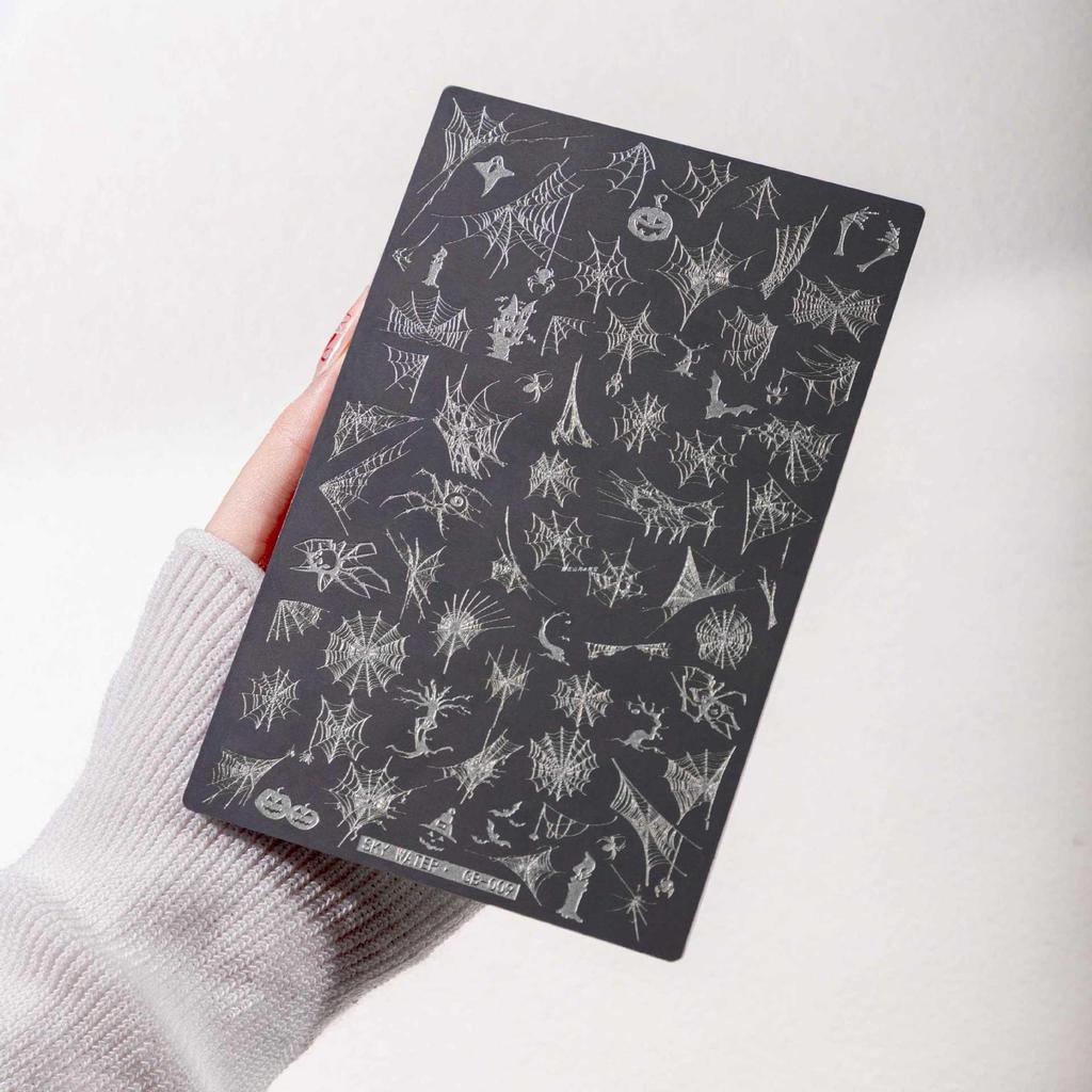 Holiday Nail Art Plate: Snowman, Reindeer, Butterfly, Flowers, Fireworks, Hollow National Style Designs