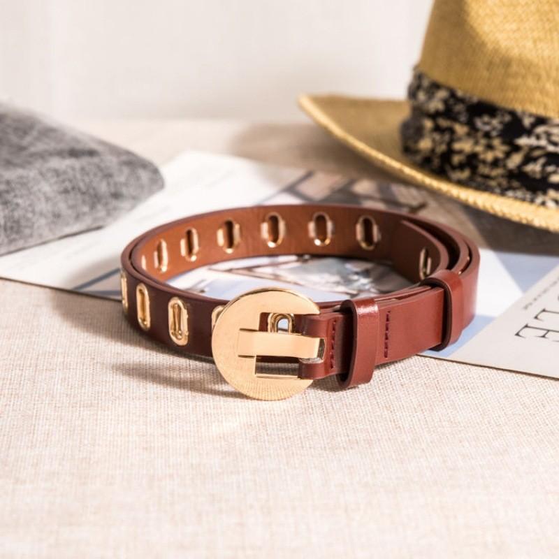 Stylish Metal Hollow Women's Belt For Students Fashionable Casual Denim Accessory