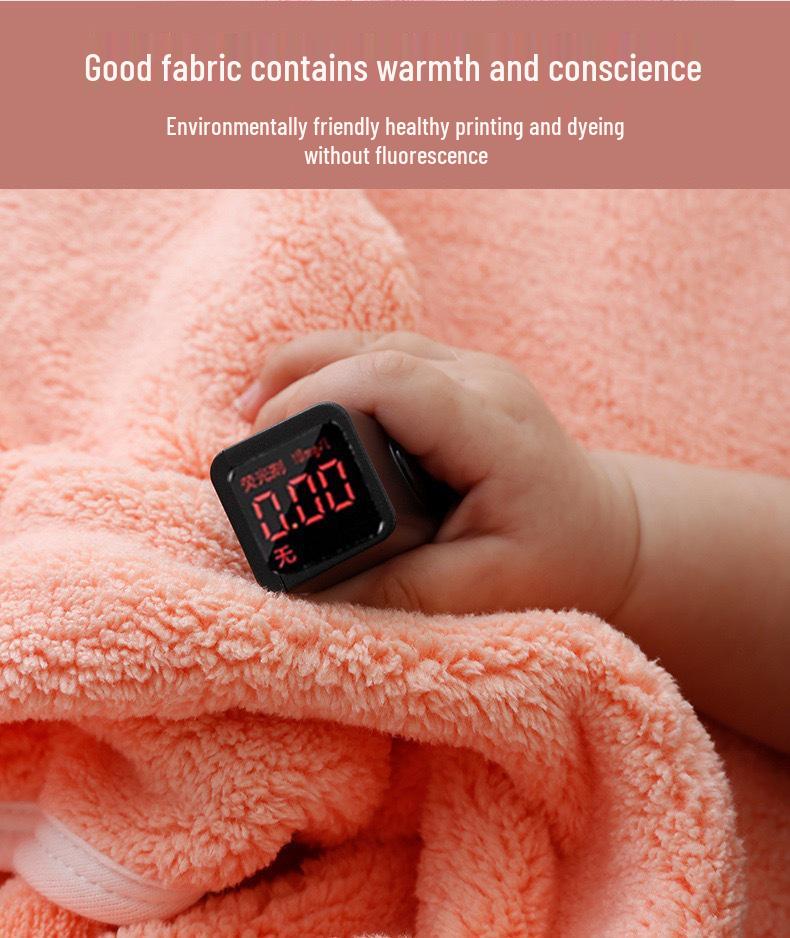 Children's Hooded Coral Fleece Bathrobe - Soft, Absorbent Cape Towel for Boys & Girls.