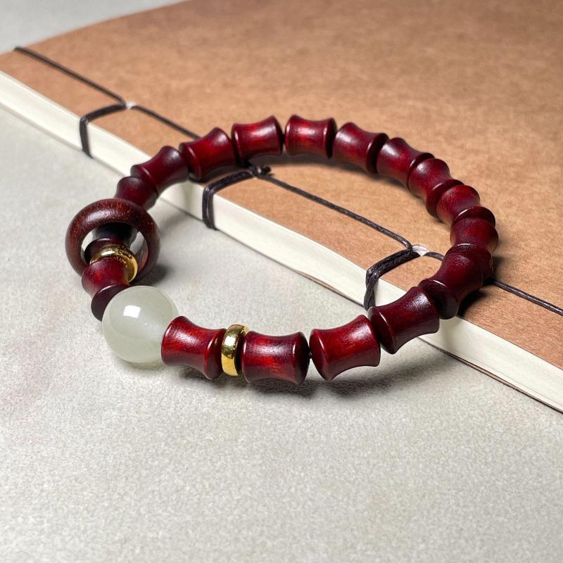 Green Sandalwood Bamboo Eternal Night Luminous Running Ring Women's Bracelet Red Sandalwood Blood Sandalwood Barbie Sandalwood Small Bracelet
