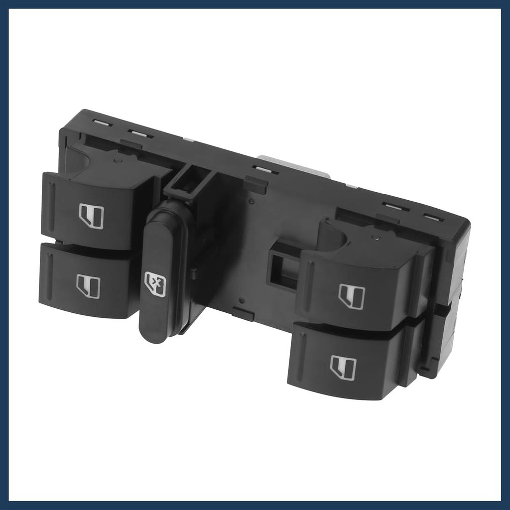 Power Window Switch, Driver Side Window Control Switch No.1K4959857AREH for Volkswagen Tiguan 2009-2017 Black, 1pcs