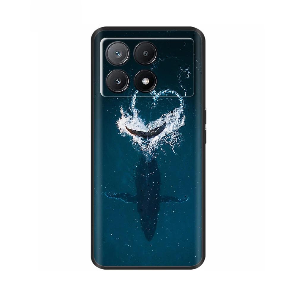 For Xiaomi Poco X6 Pro Case PocoX6 Fashion Cat Flower Soft Silicone Back Phone Case for Poxo C6 PocoX6 Pro X 6 Cases Etui Funda