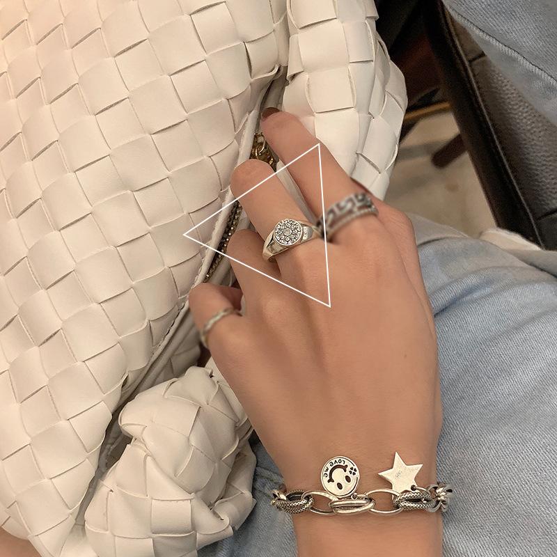 

Sterling 925 Gorgeous Silver Open Ring For Women In Contemporary Style Korean J981