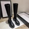 Autumn Winter Women Flats Heel Women Long Boots High Quality Soft Leather Ladies Knight Boots Casual Knee-high Boots