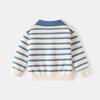 Kinderkleidung Jungen Casual Pullover Baby Frühling und Herbst Revers Strickpullover Jungen Gestreiftes warmes Oberteil