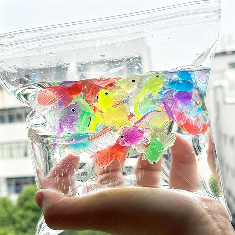 10/20 Stück Künstliche Aquarium Goldfische Fake Gummi Fisch Ornament Realistisch Bewegliche Schwimmende Fische Katzen Spielzeug Haustierbedarf Tmz