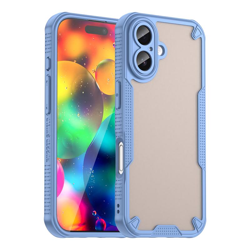 

Translucent Phone Case For iPhone 17 Pro Max Matte PC Armor Back Cover For iPhone 17 Air Case Cover For iPhone 17 Pro Max Case iPhone Air синий